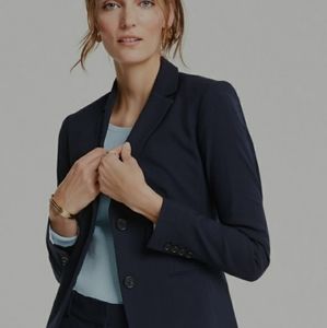 Petite two button seasonless stretch blazer
